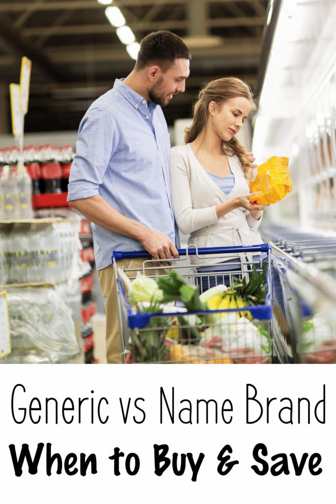 when to save on brand name - man and women shopping together looking at brand label