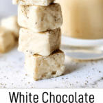 white chocolate eggnog fudge