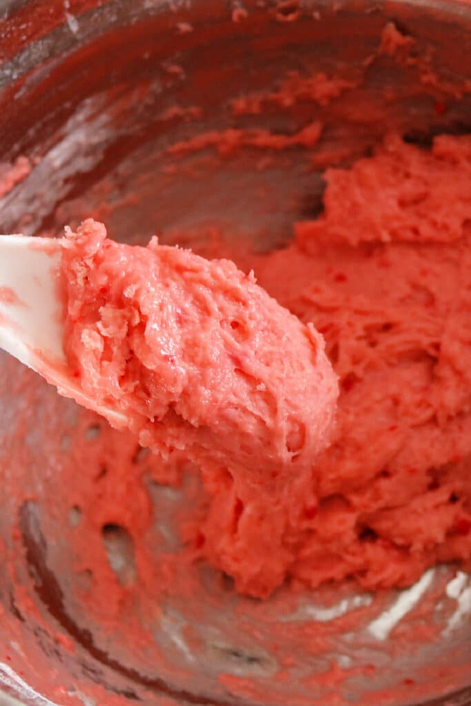 finishing the cake batter