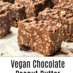 vegan chocolate peanut butter crunch bars