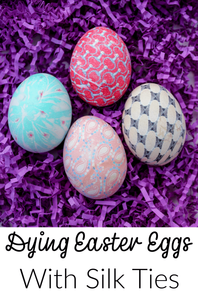 Dying Easter eggs with Silk Ties