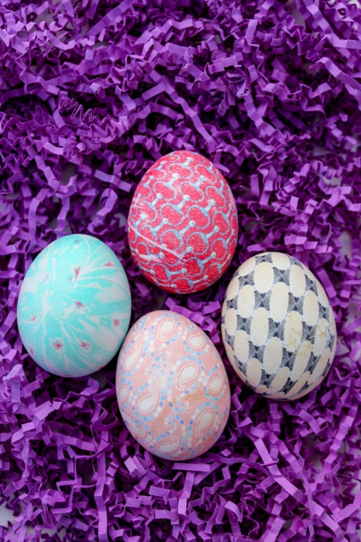 Tie die easter eggs