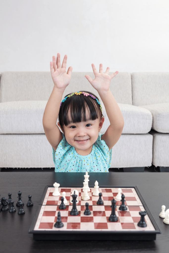 child playing chess