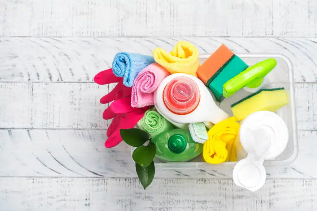 cleaning supplies for cleaning caddy