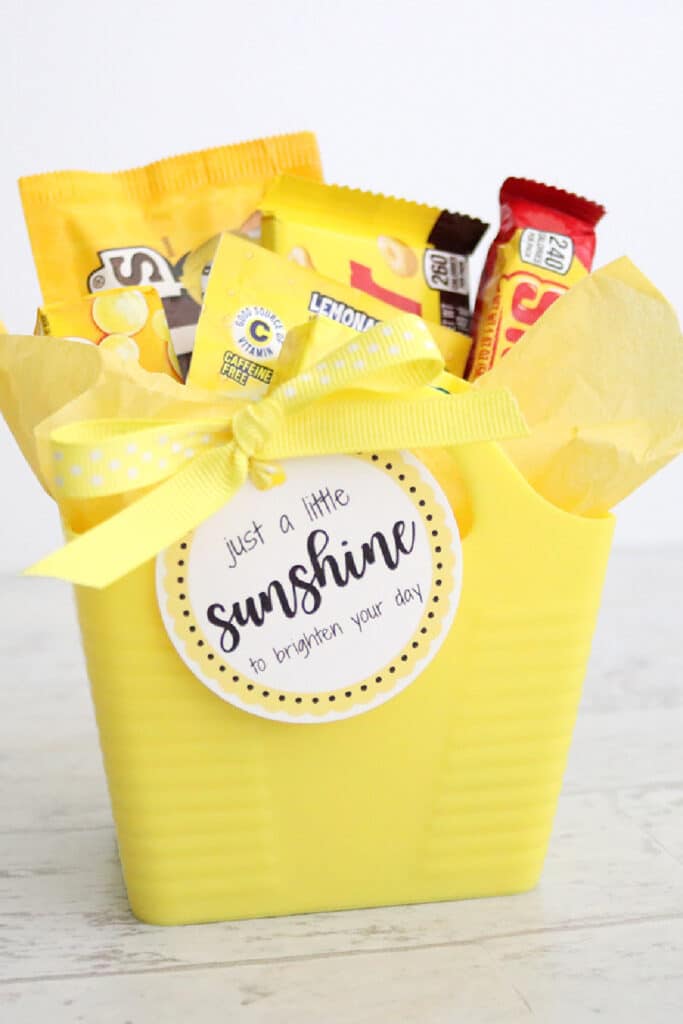 DIY Yellow Sunshine Gifts for Teacher Appreciation week