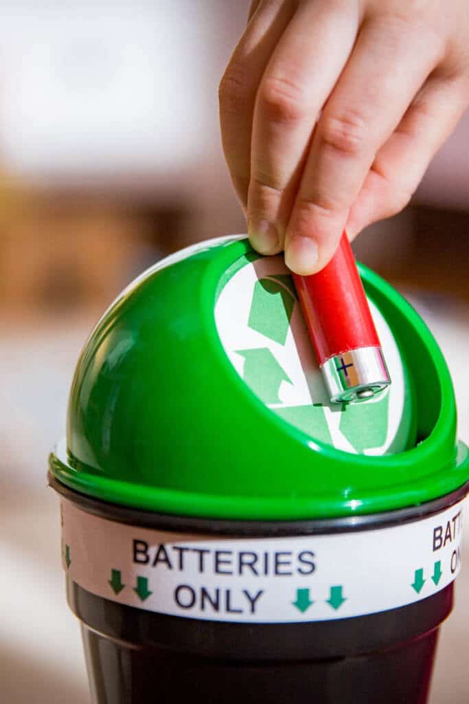 recycling batteries