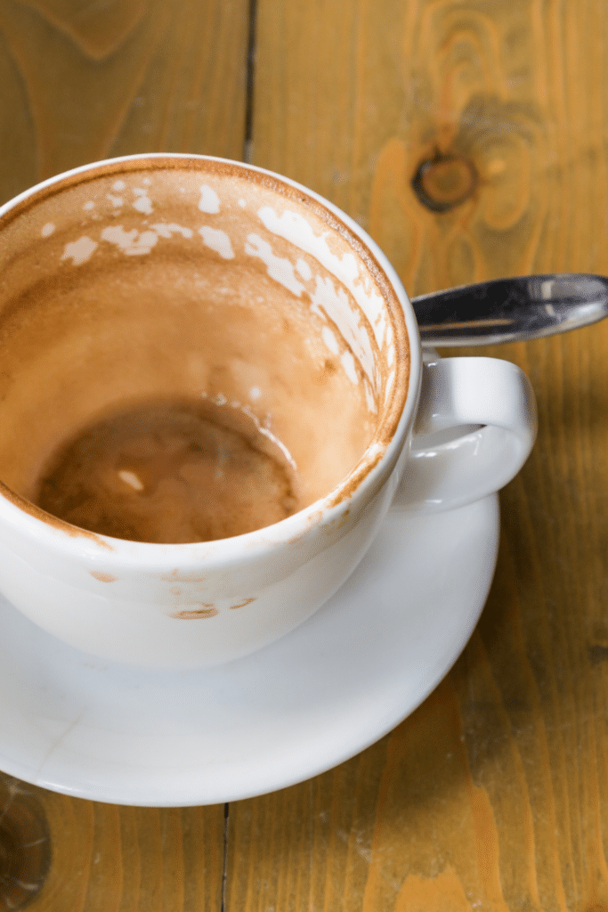 coffee mug with staining - use dishwasher tabs to remove staining
