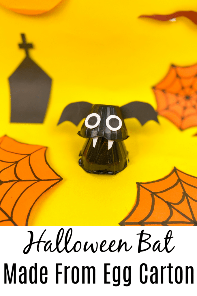 DIY Halloween Bat Made from Egg Carton