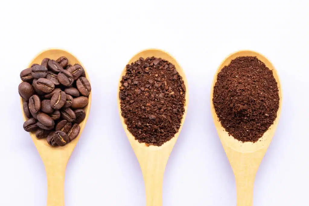 coffee on wooden spoons