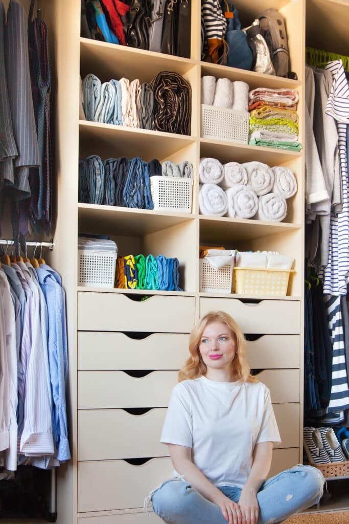 enjoying a clean closet