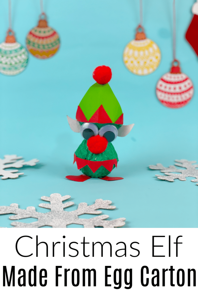 Christmas Elf Made from Egg Carton