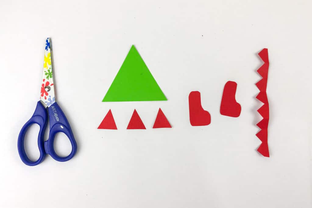 elf accessories cut out of construction paper