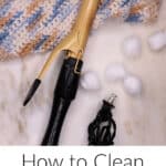 how to clean your curling iron Pictured clean curling iron with cotton balls and dry wash cloth