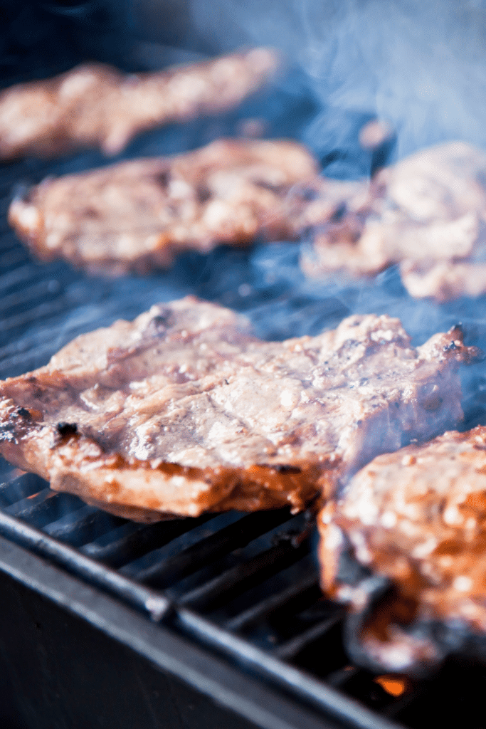 Grilling Pork chops on gas grill