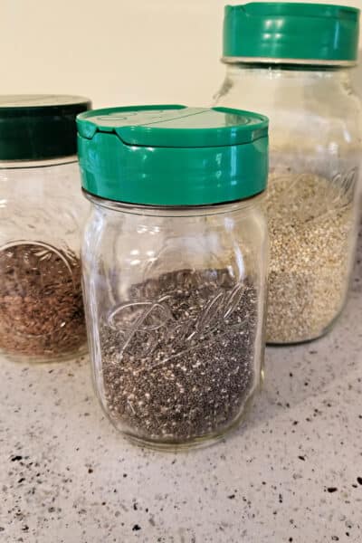 Jar lids kitchen hack for storing pantry goods