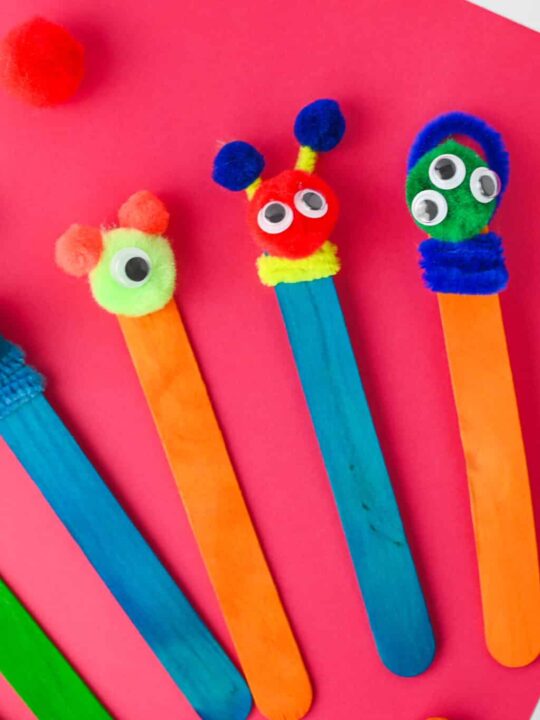 DIY Monster Bookmarks Made With Popsicle Sticks