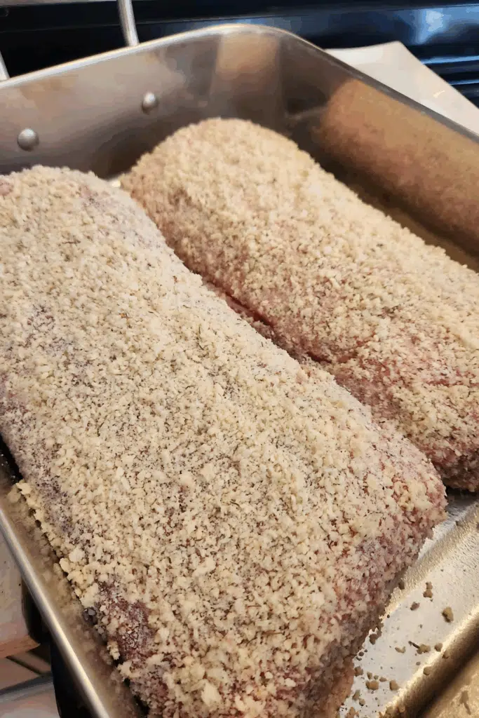 pork tenderloin breaded and ready to bake in try