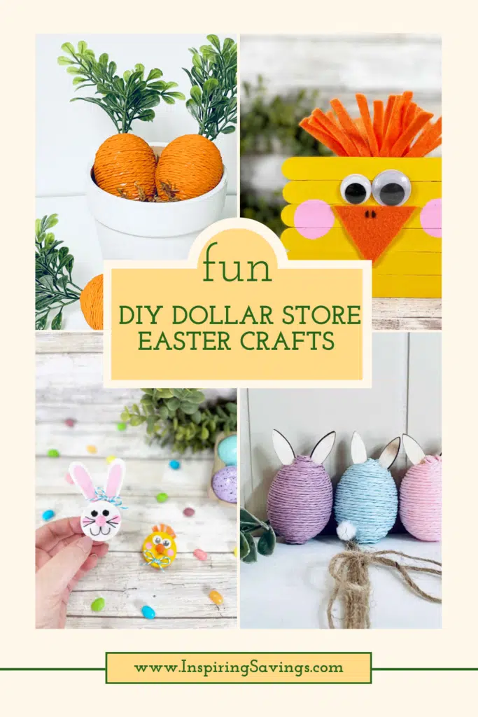 Fin DIY Dollar Store Easter Craft Ideas - Photo Collage of Crafts