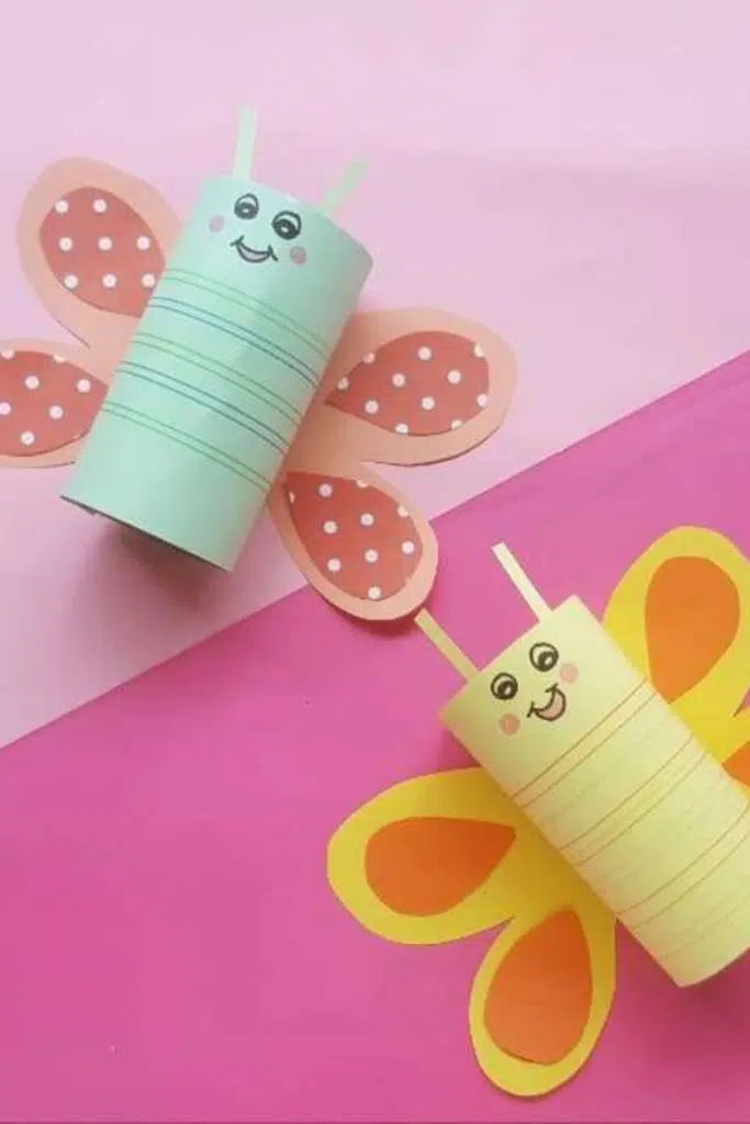 Toilet Paper Tube Butterfly Craft