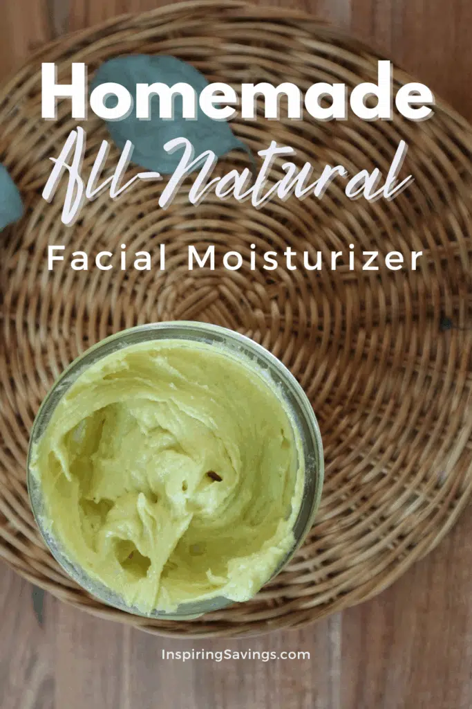 Homemade all natural facial moisturizer