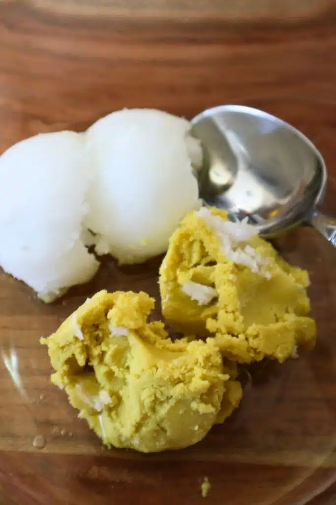 Adding Ingredients needed in medium sized bowl
