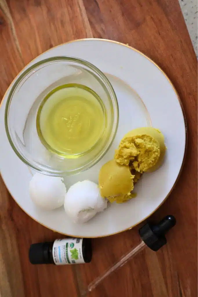 Ingredients needed to make All Natural After Sun Lotion
