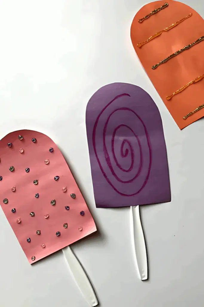 Paper popsicles from family focus blog