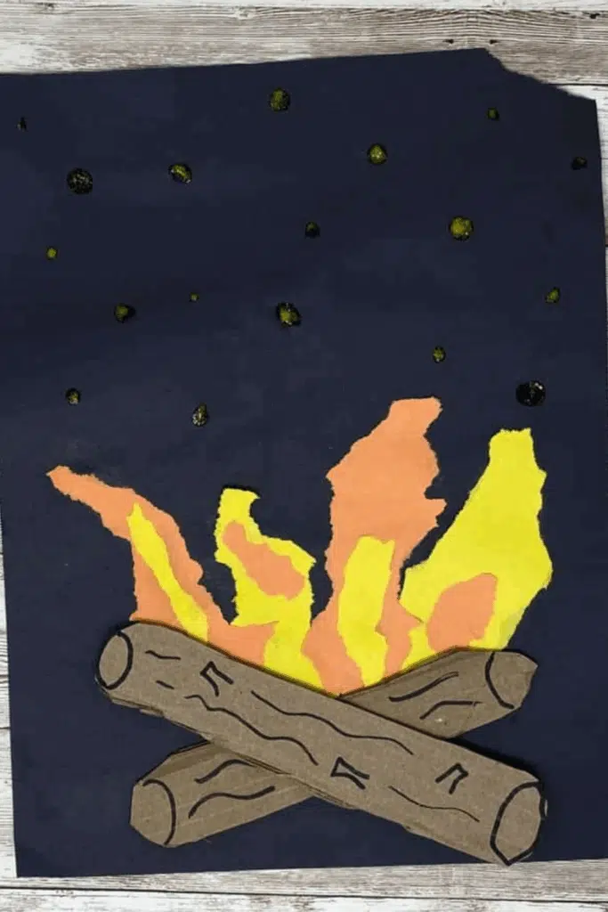 Starry Outdoor Fire craft summer paper craft for kids