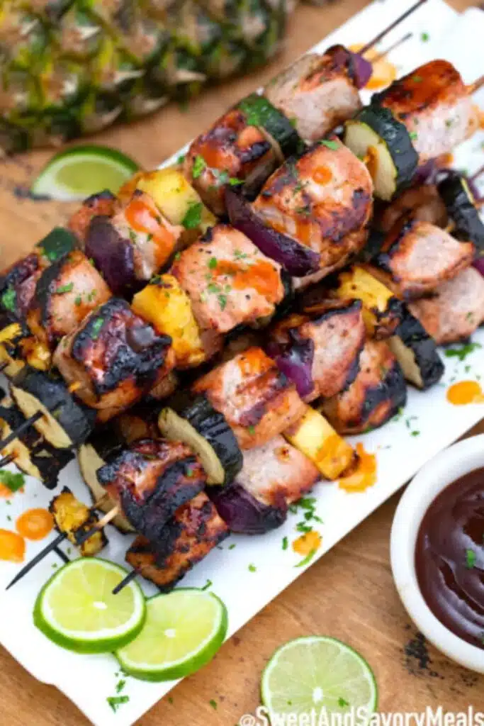 pork skewers from sweet and savory meals