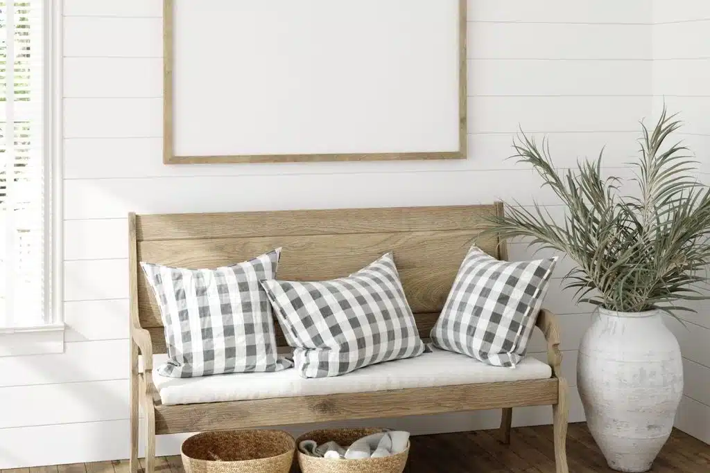 Farmhouse plant entry way Photo Credit Canva Pro Stock Image