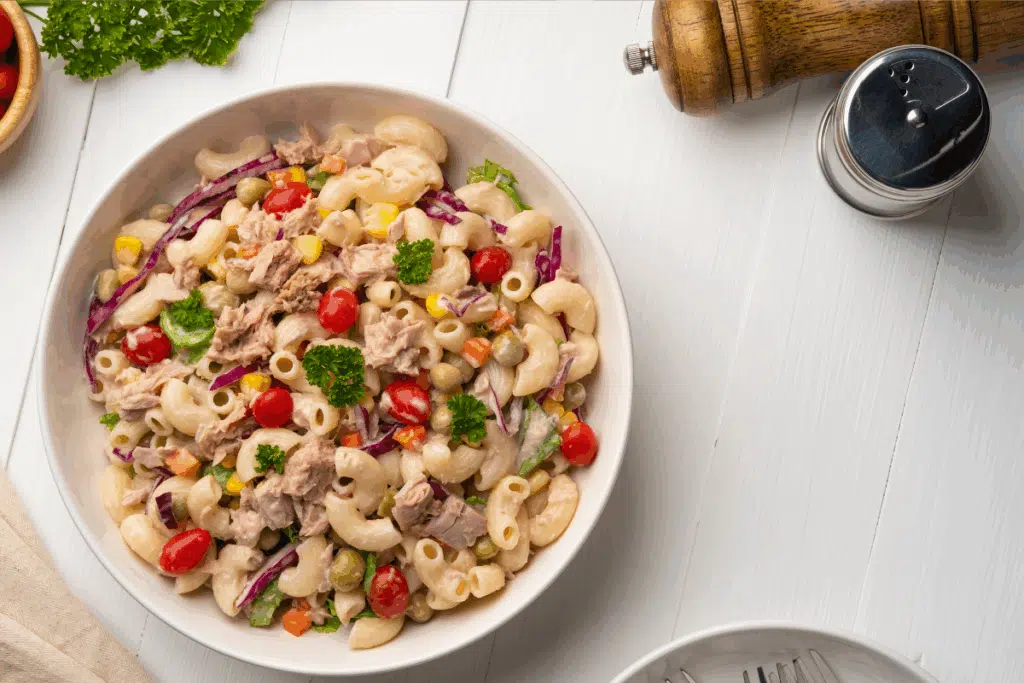 Tuna pasta veggies Photo Credit Canva Pro Stock Image