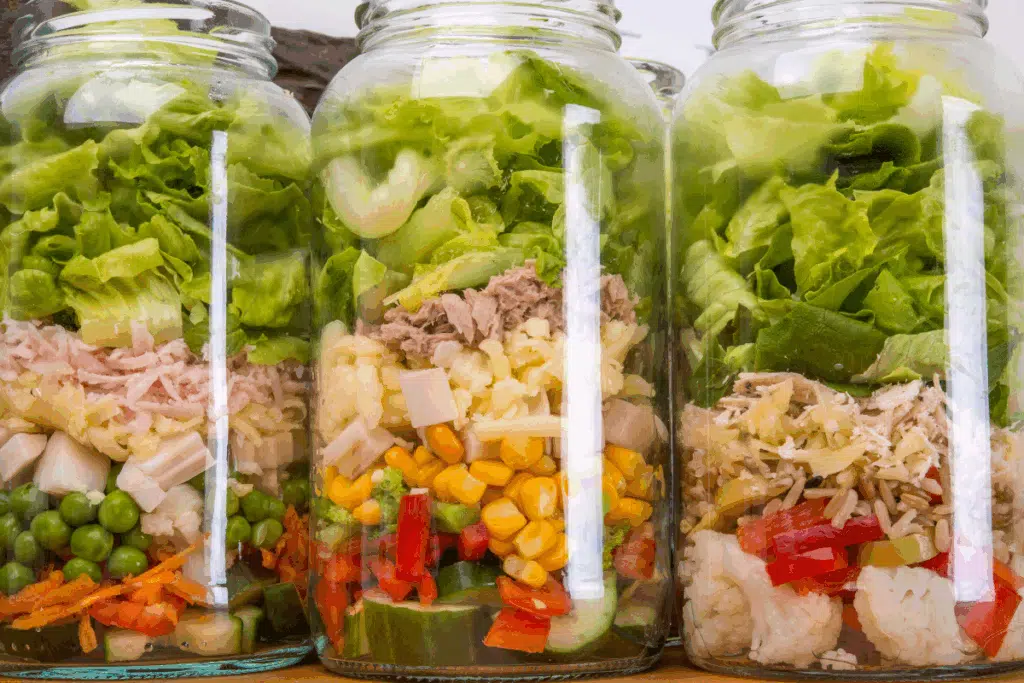 mason jar salad Photo Credit Canva Pro Stock Image