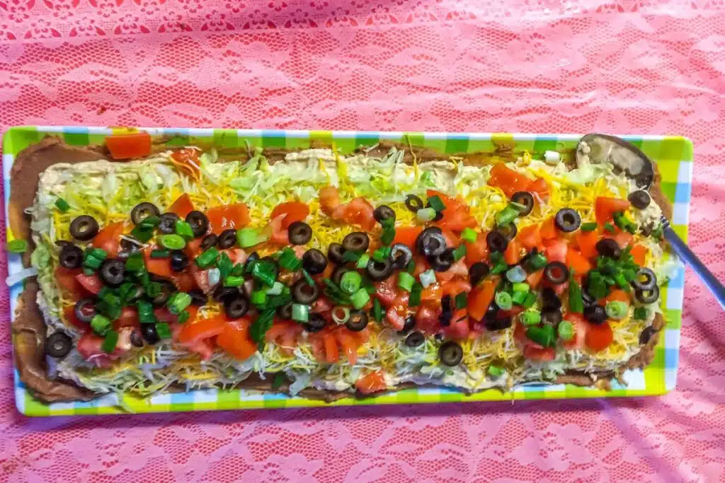 7 layer taco dip Photo Credit Canva Pro Stock Image