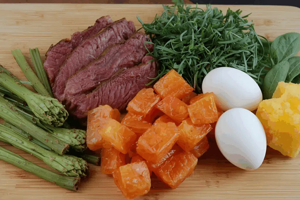 Beef eggs and Veggies Photo Credit Canva Pro Stock Image