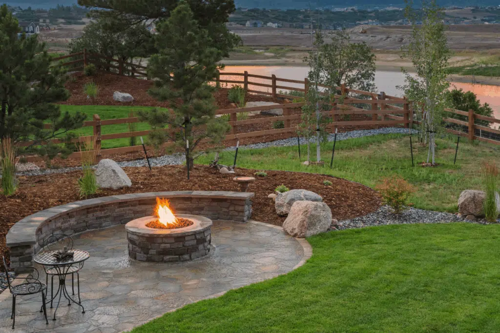 Built in Firepit Photo Credit Canva Pro Stock Image
