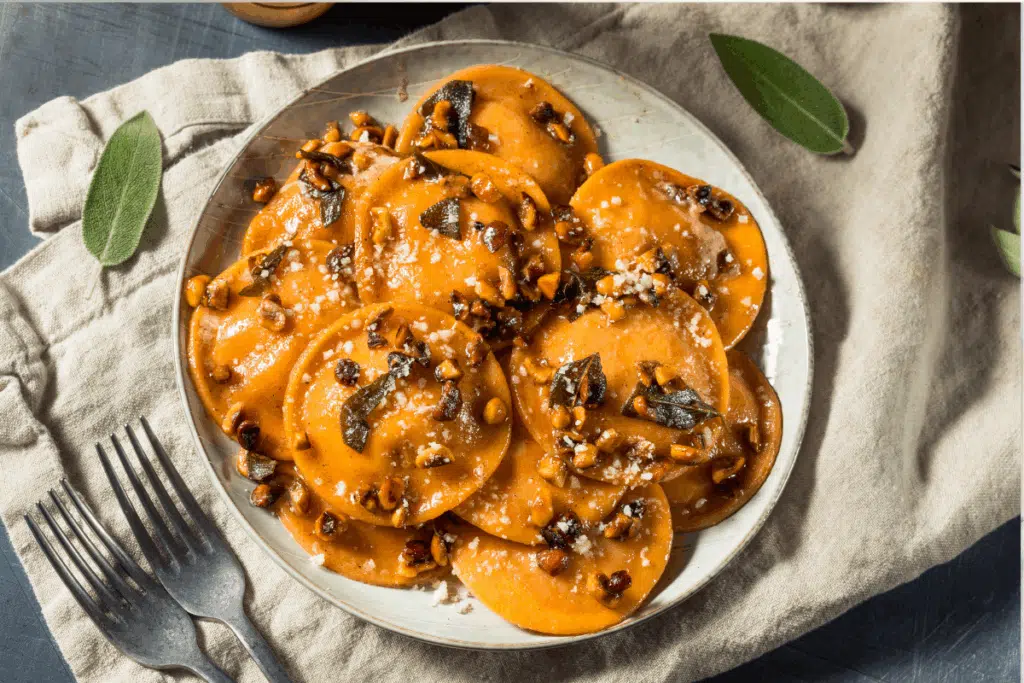 Butternut Squash Ravioli with Sage Butter Photo Credit Canva pro Stock Image