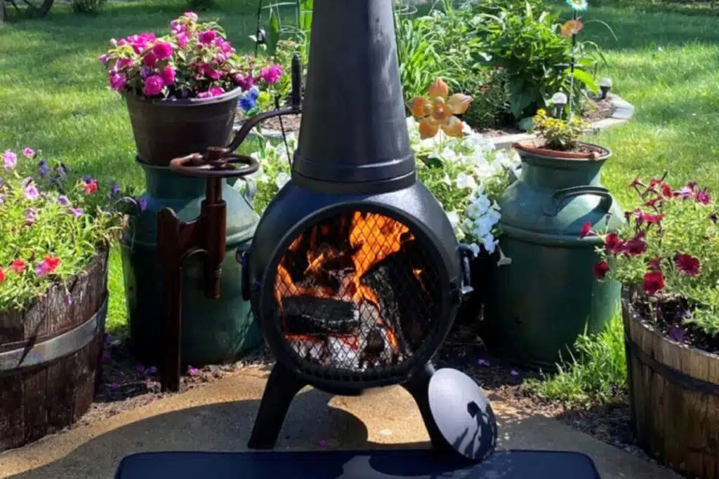 Chiminea Firepit Photo Credit Blue Rooster