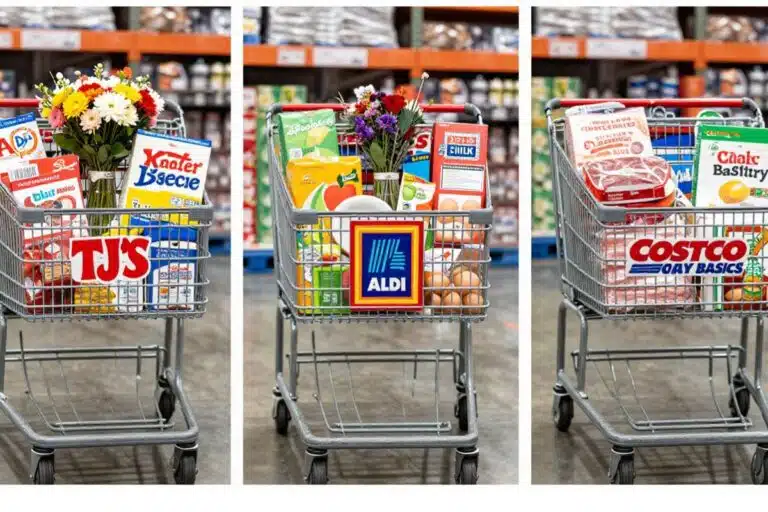 Comparing stores aldi, tjs, costco Photo Credit Canva Pro Stock Image