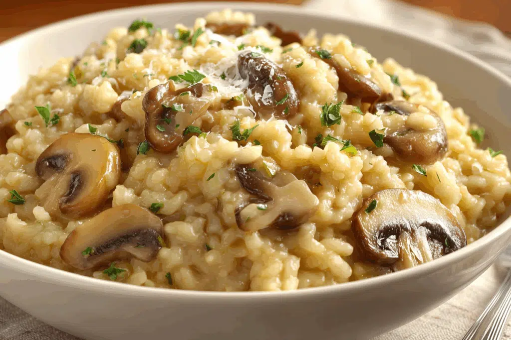 Creamy Mushroom Risotto Photo Credit Canva pro Stock Image