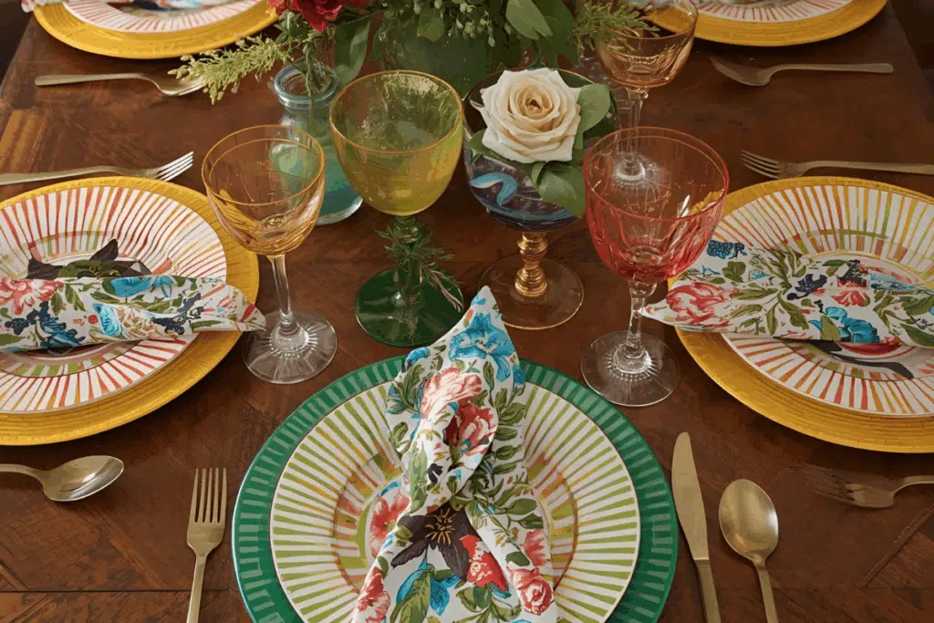 Fun Bright table decor Photo Credit Canva pro Stock Image