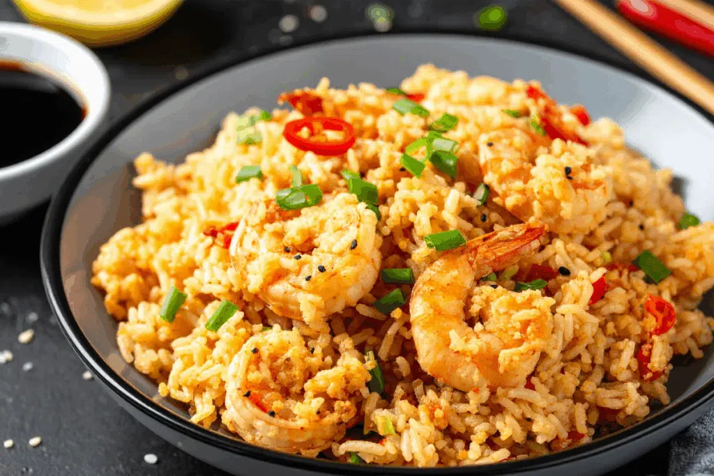 Lemon Garlic Shrimp with Rice Photo Credit Canva Pro Stock Image