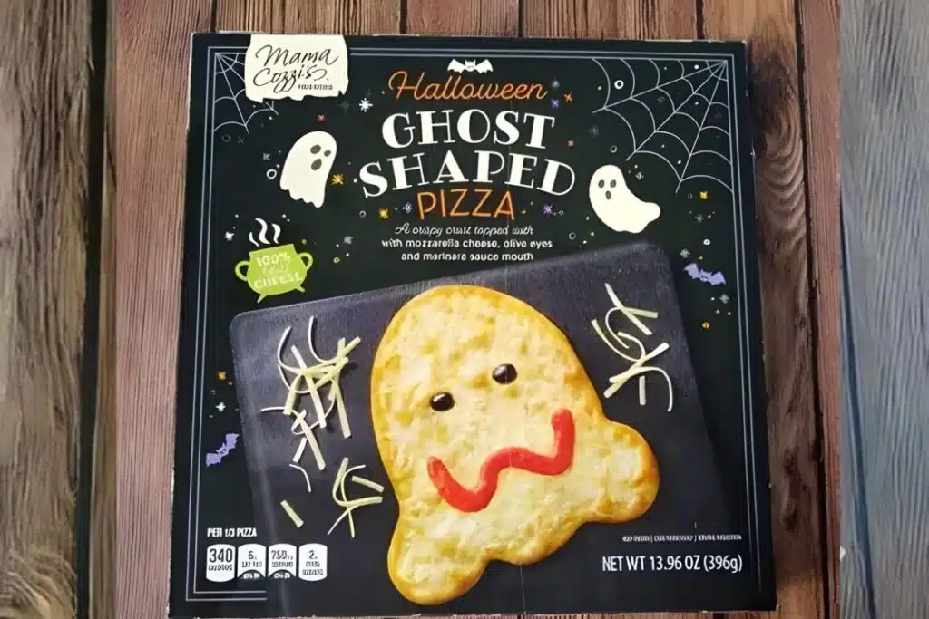 Mama Cozzi’s Take & Bake Ghost Pizza Photo Credit Aldi Reviewer