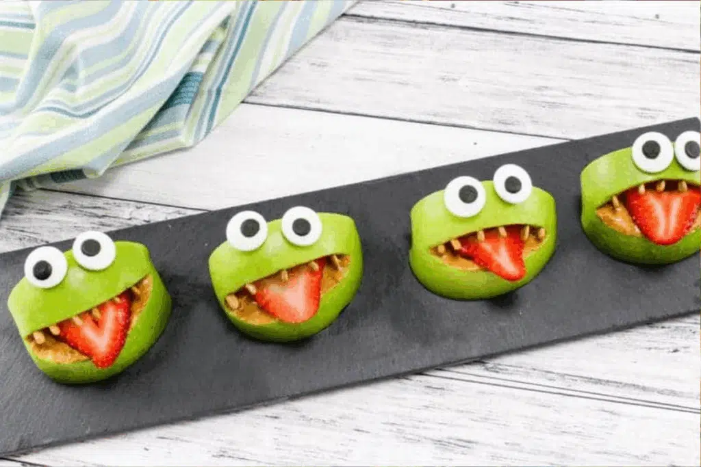 Monster Apple Bites Photo Credit Crayons and cravings