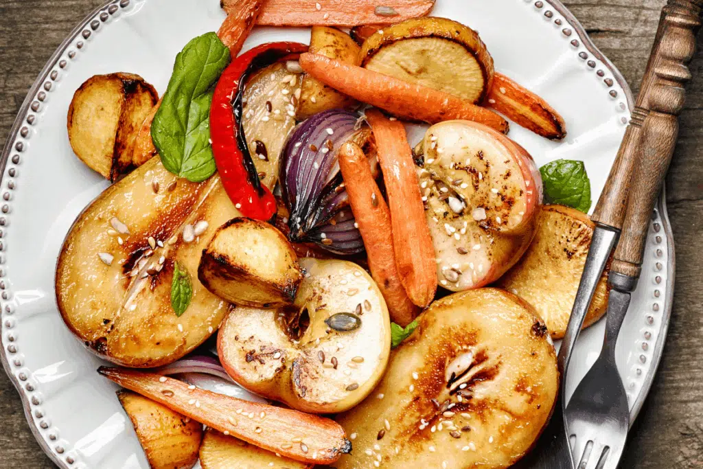 Pears roasted vegetables Photo Credit Canva pro Stock Image