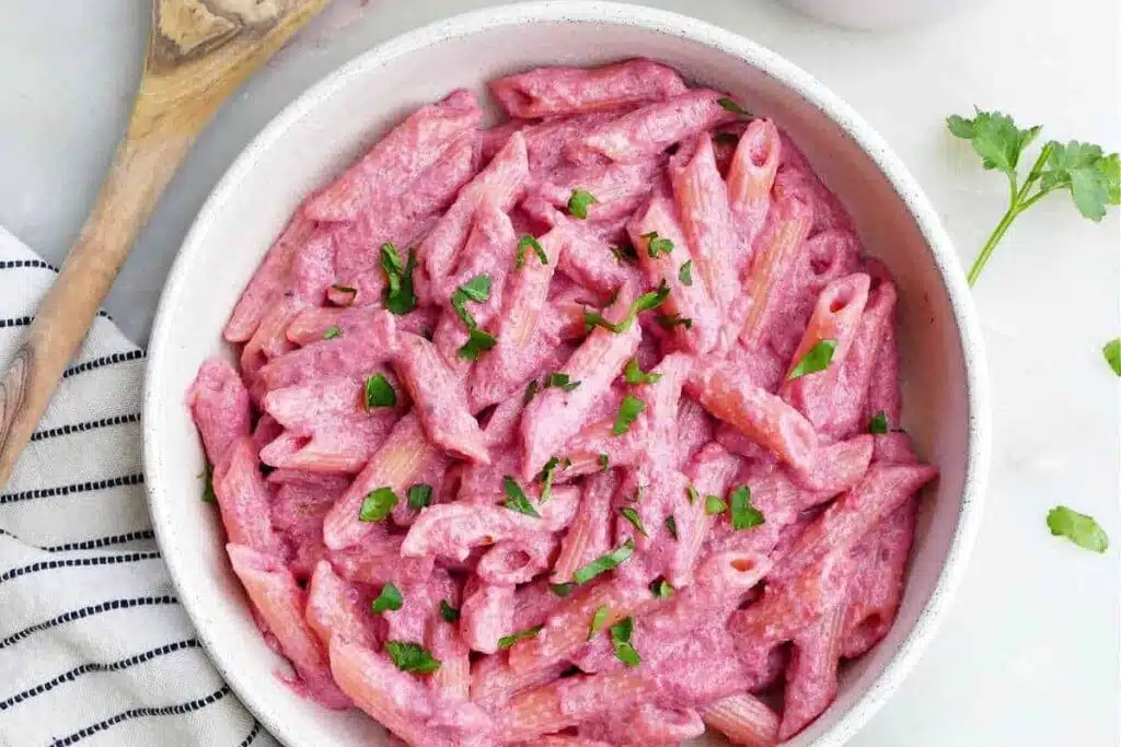 Pink Pasta Beet Photo Credit Inspired Pencil