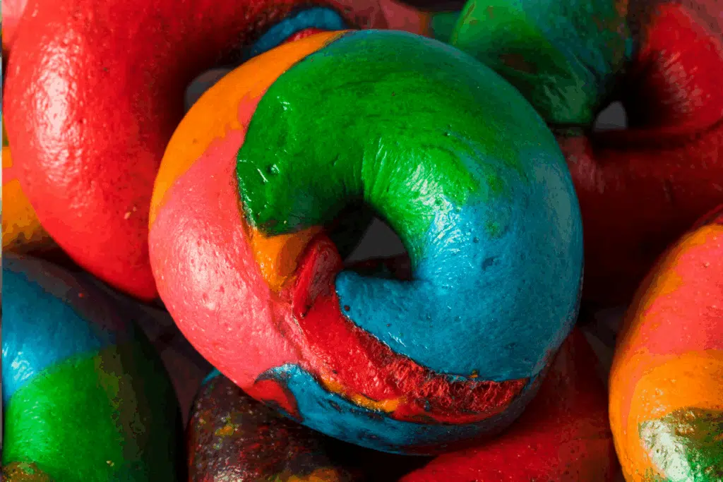 Rainbow Bagels Photo Credit Canva Pro Stock Image