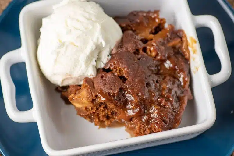 Slow Cooker Apple Gingerbread Pudding Cake Photo Moms with Crockpots