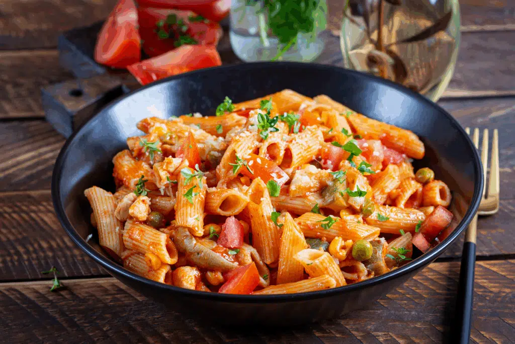Spicy Arrabbiata Penne Pasta Photo Credit Canva pro Stock Image