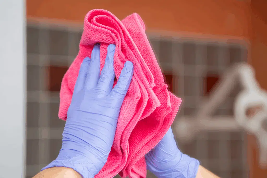 cleaning mirror Photo Credit Canva Pro Stock Image