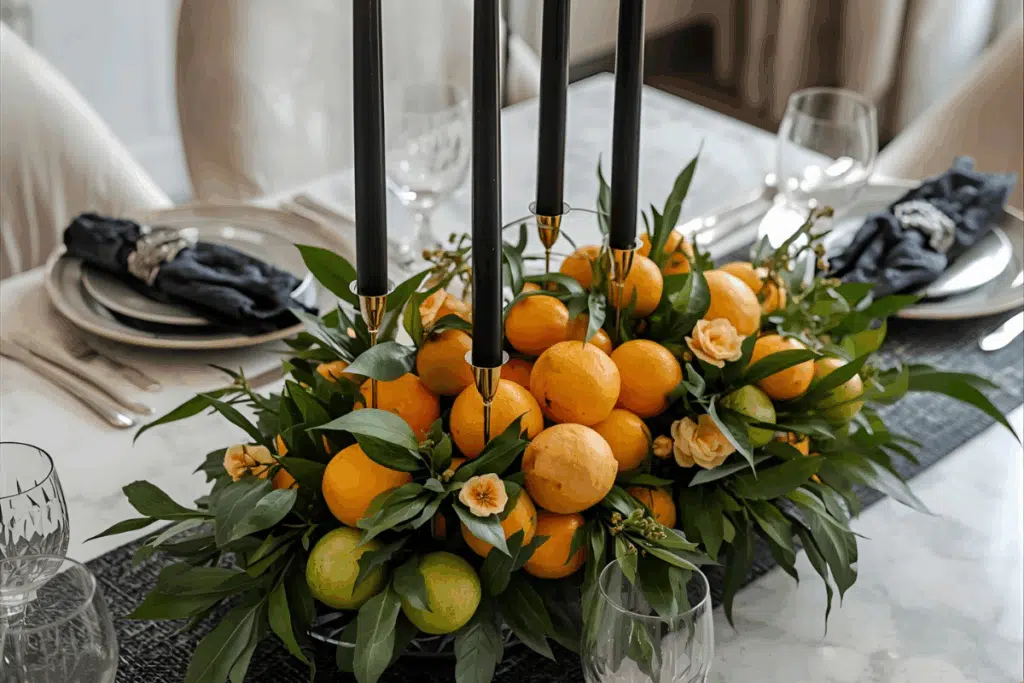 fruit center piece table decor Photo Credit Canva pro Stock Image